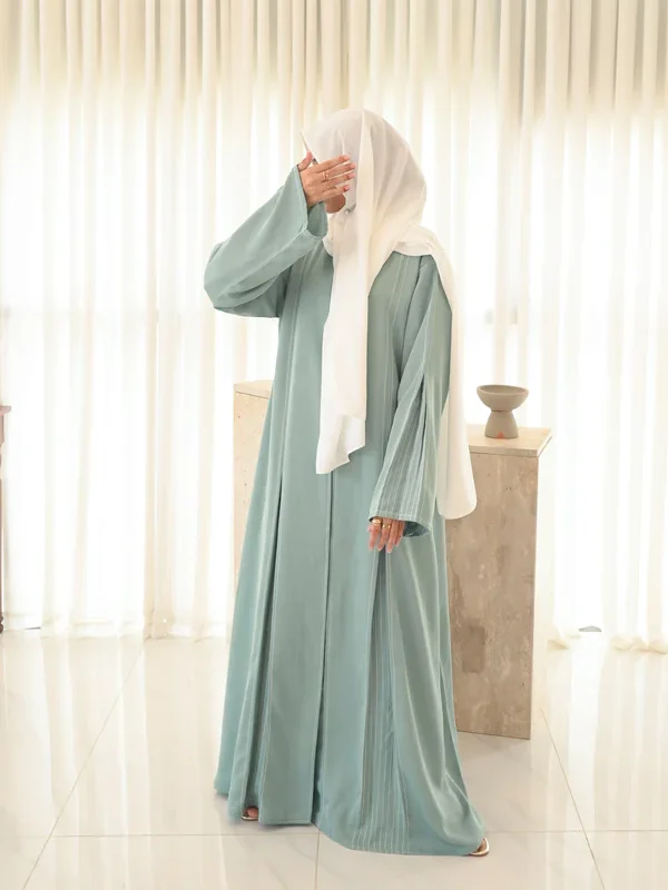 Rahmah Sage Green Abaya Set